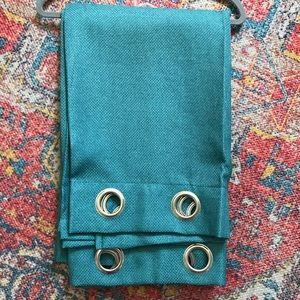 2 Turquoise Window Panels